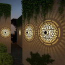 2 Pack Solar Fence Lights Metal Solar Powered Outdoor Wall Deck Step Lights Tree Theme Waterproof Fence Light for Garden Post Patio Backyard Yard Decor (Tree, 2 Pack) by CozyNest Decor