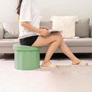 B FSOBEIIALEO Storage Ottoman Cube, Round Ottomans with Storage Foot Stool Footrest for Lving Room, Boucle Ottoman Seat for Dorm Room,Faux Teddy Fur, Green 15"x15"x15" by CozyNest Decor