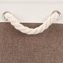 Bidtakay Large Storage Baskets with Handles for Organizing 16" x 11.8" x 11.8" Rustic Shelf Baskets [2-Pack] Foldable Clothes Baskets Fabric Collapsible Bins for Closet (White&Earthy Brown) by TinyTreasures Baby Boutique