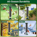 FEED GARDEN Finch Feeders for Outside, Nyjer & Thistle Bird Feeders, 15 Inch Tube Feeder with 12 Small Ports & 8 Perches, Durable Metal Design for Outdoor Hanging, Easy Fill & Clean by CozyNest Decor