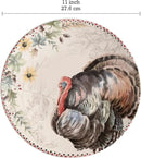 Bico Blessing Season Dinner Plates Set of 4, 11 Inch Large Ceramic Plates for Pasta, Steak, Stylish Serving Dishes, Microwave and Dishwasher Safe, Gift for Housewarming and Thanksgiving by CozyNest Decor