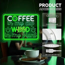 Coffee Neon Sign, Leaf Neon Signs for Wall Decor, Dimmable Acrylic Neon Lights for Coffee Bar Coffee Shop Bar Pub Club Bistro Man Cave Restaurant Game Room Hotel by CozyNest Decor