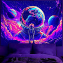 BVBOX Astronaut Space Blacklight Tapestry 79"x59", UV Reactive Astronaut Universe Planet Glow in Dark Tapestries, Black Light Neon Upright Poster Wall Hanging Backdrop Decor for Bedroom Living Room by CozyNest Decor