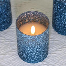 Flameless Candles with Remote - Battery Operated Candles with Timer, Flickering Real Wax LED Pillar Christmas Candles for Wedding, Table, Home Decorations (Blue, Set of 3) by CozyNest Decor
