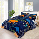 Blue Dinosaur Comforter Set Queen Boys,Cute Dinosaur Bedding Set Queen for Kids,Kawaii Dragon Comforter Blue Bedroom Decor,Cute Animal Bedding Kawaii Animal Quilt Boys by CozyNest Decor