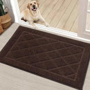 BEQHAUSE Dirt Trapper Door Mat 20" x 32", Doormat Non-Slip Entryway Rugs Washable, Dog Door Mat Stain Resistant and Absorbent Welcome Floor Mat for Front Back Door, Muddy Wet Shoes & Paws, Brown by CozyNest Decor