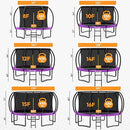 JUMPZYLLA Trampoline Outdoor 8FT 10FT 12FT 14FT 15FT 16FT with Enclosure and Ladder, ASTM Approved Recreational Trampoline for Kids and Adults, Anti-Rust Coated Frame by TinyTreasures Baby Boutique