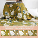 Boho Throw Blanket for Bed - 100% Pure Cotton Ultra Soft Rustic Quilt - Farmhouse Decor Bed Blankets, All Season Rustic Throw for Sofa Couch Chair(91''x 98'', Flower Branch) by CozyNest Decor
