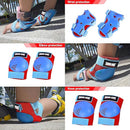 Youth/Kids Knee Pads Elbow Pads Wrist Guards Protective Gear Set for 3-15 Years Child Roller Skates, Skateboard, Cycling, Inline Skating, BMX Bike, Balance Bike Scooter Riding and Other Outdoor Sports by TinyTreasures Baby Boutique