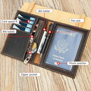 Genuine Leather Passport Holder Handmade Passport cover Lightweight Travel Bifold Passport Wallet dark brown by TinyTreasures Baby Boutique