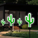 Solar Cactus Neon Lights Outdoor Decor- 2 Pack 41.3 in Gifts for Mom Woman, Garden Stake Decorative LED Lights Waterproof Path Lighting for Christmas Yard Lawn Patio Walkway Driveway Sidewalk Decor by GreenHaven Gardens
