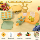 WAJIAYON Baby Breastmilk Popsicle Molds & Baby Fruit Feeder (2 Pack), Baby Food Freezer Tray Storage Containers, Silicone Teething Pacifier Feeder and Teether for Babies,Baby Feeder - Yellow by TinyTreasures Baby Boutique