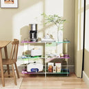 Acrylic Bookshelf, Small 3 Tier Open Bookcase for Small Spaces,Sofa Table, Hallway Entry Table for Home Living Room (Iridescent, 39.4" x 11.8" x 31.5) by CozyNest Decor