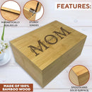 Mom Gifts from Daughters - Personalized Gift for Mom from Kids, Wooden Memory Box for Keepsakes, Unique Gifts from Son for Mothers Day, Christmas, Cute Birthday Gifts Ideas, Xmas Present, 11x8x4,75 in by TinyTreasures Baby Boutique