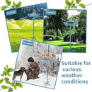 Metal Bird Bath for Outside, 36.2" Height Birdbath Bowl Standing Bird Feeders for Outdoors with 4 Prongs Base Stake, Freestanding Birdfeeders for Garden Yard Lawn Decor (Retro Blue) by GreenHaven Gardens