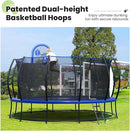 Zupapa 1800LBS Weight Capacity Double Frames Trampoline with No-Gap Design Curved Poles 16 15 14 12 10FT Trampolines with Enclosure Net for Kids Adults, Outdoor Family Fun by TinyTreasures Baby Boutique