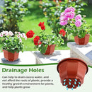 Roshtia 24 Pcs Hanging Plastic Planter Pot with Hook Flower Pots Baskets Hanging Nursery Planter Holder for Outdoor Indoor Plant Garden(Brown,5 Inch) by GreenHaven Gardens