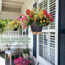 Hanging Planter Self Watering 8 Inch, 2 Pack Hanging Baskets for Plants, Hanging Flower Pots with Drainage Hole & 2 Kinds of Plant Hangers for Garden Home Decor (Black, 8 inch) by GreenHaven Gardens