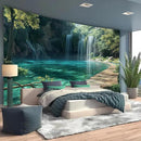 BSFHH Nature Tapestry Forest Tree Sea Cave Wall Hanging, Stream Through Rainforest Landscape Wall Art Tapestry for Bedroom Living room (Waterfall, 79"×59", Unframed) by CozyNest Decor