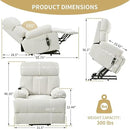 Power Lift Chair Recliners for Elderly, Overstuffed Electric Lift Recliner Chair with Widened Footrest Side Packets for Living Room Bedroom by CozyNest Decor
