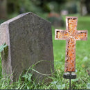 HUYIENO Solar Cross Garden Stake Lights 38inch Metal Outdoor Waterproof Memorial Garden Decor 2 Lighting Modes Cemetery Decorations for Grave for Remembrance Gifts & Sympathy Gifts by GreenHaven Gardens