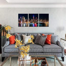 Biuteawal New York City Canvas Wall Art Manhattan Skyline Night View Picture Painting Modern Giclee Canvas Prints Home Office Living Room Wall Decoration by CozyNest Decor