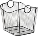 Deco 79 Metal Decorative and Functional Storage Basket Deep Basket Organizer with Round Handles, Basket for Storage 20" x 18" x 20", Black by GreenHaven Gardens