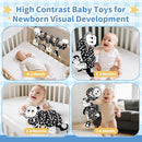 Car Seat Toys for Babies 0-6 Months,Hanging Rattle Toys for Crib Mobile, Baby Spiral Hanging Stroller Black and White High Contrast Toys for Newborn 0 3 6 9 12 Months Baby Boys Girls (Lion) by TinyTreasures Baby Boutique