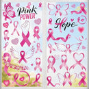 9 Sheets Breast Cancer Awareness Window Clings, 77 Kinds of Pink Window PVC Stickers for Pink Ribbon Decorations, Hope Fight Cancer Theme Windows Decals for Glass Home Decor Supplies by CozyNest Decor