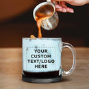 Custom Libbey Clear Glass Coffee Mugs 13 oz. Set of 100, Personalized Bulk Pack - Perfect for Coffee, Tea, Espresso, Hot Cocoa, Other Beverages - Black Bottom by TinyTreasures Baby Boutique