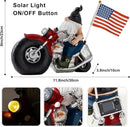 Solar Garden Gnomes Statues,Garden Sculptures & Statues,Motorcycle Gnome Garden Statues Outdoor Clearance with Lights,Resin Garden Decor for Outside Patio Lawn Garden Gift by GreenHaven Gardens