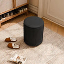 Ottoman with Storage Set of 2, Velvet Storage Ottoman, Upholstered Sponge Vanity Stool Support 300lbs, Multifunctional Coffee Table Foot Rest Ottomans for Living Room Bedroom, White by CozyNest Decor