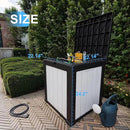 50 Gallon Resin Deck Box, Lockable Outdoor Storage Box for Patio Cushions Storage Furniture,Garden Tools, Pool Supplies, Weatherproof and UV Resistant (Black&White) by GreenHaven Gardens