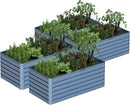 6x3x2 ft Raised Garden Bed, Large Metal Planter Raised Beds, Planters for Outdoor Plants for Vegetables, Flowers, Herbs, Fruits, and Succulents.(4 Pcs, Blue) by CozyNest Decor