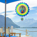 Peacock Hanging Wind Spinners,12 Inch 3D Garden Spinner Kinetic Art Garden Decorations，Stainless Steel Reflective Wind Spinners for Yard by CozyNest Decor