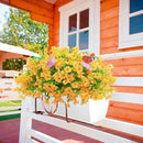 ‌20 Bundles Artificial Flowers for Outdoors‌ with 6 Faux Butterflies, UV Resistant ‌Fake Flowers‌ with Eucalyptus Leaves, ‌Artificial Plants Outdoor‌ for Patio Garden Porch Home Decor (Yellow) by CozyNest Decor