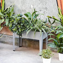 Raised Garden Bed, Garden Raised Planter Box with Legs, Galvanized Garden Planter for Herbs and Vegetables (24" Grey)