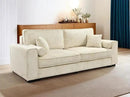 91-Inch Corduroy Pull Out Couch with Storage, Convertible Queen Sleeper Sofa with Pull Out Bed, Hide a Bed Couches for Bedroom, Guest Room, Apartment, Small Places, RV (Beige) by CozyNest Decor