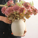 Ceramic Flower Vase 7.6 inch Farmhouse Rustic Vase Decorative Pottery Terracotta Vases for Home Decor Table Mantle Fireplace Living Room Bathroom Wedding Centerpiece by GreenHaven Gardens