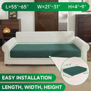 Couch Cushion Covers for Sectional Sofa, Stretch Soft Sofa Slipcovers Washable Wear-Resistant Universal Furniture Protector for Living Room(1 Piece Loveseat Cover, Green) by CozyNest Decor
