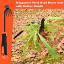 Weed Removal Tool, Portable Garden Weeder Tool，2024 New Manganese Steel Weed Puller Tool with Rubber Handle for Vegetable Gardening Garden Yard Farm Farm Planting & Uprooting Weeding Tool (Black) by GreenHaven Gardens