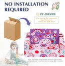 MallBest Kids Sofas Children's Sofa Bed Baby's Upholstered Couch Sleepover Chair Flipout Open Recliner(Pink/Flowers) by TinyTreasures Baby Boutique