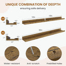 Axeman Picture Ledge Shelf, Floating Shelves for Wall Storage Set of 6, 36 inch Floating Wall Mounted Shelves, Wall Shelves with Lip for Living Room, Bedroom, Nursery, Bathroom, Kitchen, Rustic Brown by TinyTreasures Baby Boutique