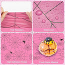2 Pcs Halloween Tablecloth - Plastic Halloweens Spider Webs Table Cloth, Pink Disposable Rectangle Spiderweb Table Cover for Halloween Party Decorations Supplies Favors Tables Decor, 108 x 54 Inch by CozyNest Decor