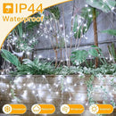 Ollny Outdoor String Lights 200LED 60FT, Cool White Connectable Plug in Fairy Light, 8 Modes Waterproof Timer Christmas Lights for Indoor Outside Bedroom House Party Wedding by GreenHaven Gardens