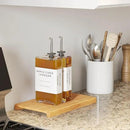 New England Stories Kitchen Cooking Oil Dispenser Set, Olive Oil and Vinegar Bottles, Soy Sauce Dispenser - 6 Pieces, Silver, Durable & Stylish Design by CozyNest Decor