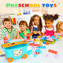 Large Particle Soft Building Block Toys with Storage Box with pull rods for Toddler Aged 18 Months to 6 Years old.Preschool Toys Suitable for Kindergarten, Parent-child Interaction etc(81P) by TinyTreasures Baby Boutique