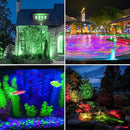 T-SUN LED Pond Light, 5 Head Lamps Submersible LED Pond Lights Color Changing Garden Pond Light with Remote Control, RGB Fish Tank Lights Fountain Spotlight for Garden, Pool, Aquarium Tank(5 Headlamp) by GreenHaven Gardens