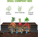 MGNO 2pcs 12x4x1FT Galvanized Raised Garden Bed-Outdoor Planter Box for Vegetables-Metal Garden Bed,RRectangle Planting Box for Herb,Flower,Black by GreenHaven Gardens