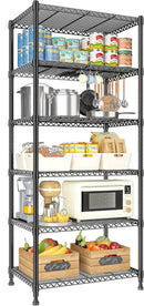 REIBII 72’’H Wire Shelving, 6 Tier Metal Shelving Units and Storage Shelves, Adjustable Garage Shelving for Storage Heavy Duty Shelving for Pantry Shelf Kitchen Garage, 24’’W X18’’D X72’’H by GreenHaven Gardens